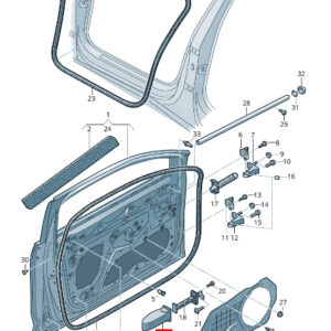 AUDI E-TRON GEN Front Door Check Cover 4KE837267 ORIGINAL
