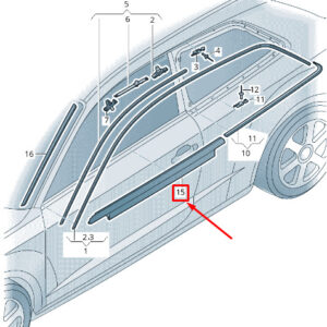 AUDI A3 Sportback 8V Front Left Window Slot Seal 8V38532832ZZ ORIGINAL