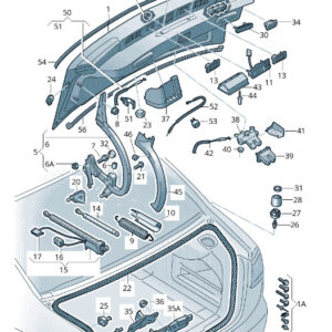 AUDI A6 Avant C7 Rear Bumper License Plate Bracket 4G5827113A9B9 ORIGINAL