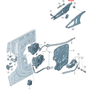 AUDI RS7 Sportback 4G Rear Right Inner Opening Handle 4G8839020E4PK ORIGINAL