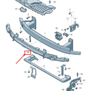 AUDI A8 4N Front Bumper Foam Filler Piece 4N0807694B ORIGINAL