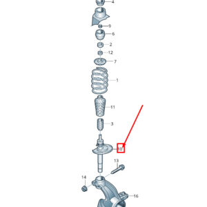 AUDI A1 MK1 Front Shock Absorber 6R0413031BB ORIGINAL
