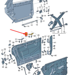 AUDI A8 D5 Rear Door Shell Bracket 4N6833621 ORIGINAL