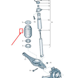 AUDI TT FV Rear Coil Spring 8S0511115GC ORIGINAL