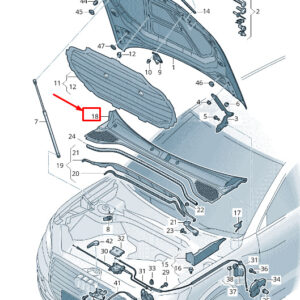 AUDI Q2 GA Front Plenum Chamber Cover LHD 81B8194039B9 ORIGINAL