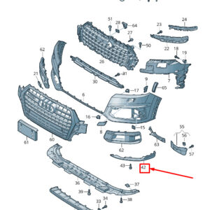 AUDI Q7 4M Front Left Bumper Spoiler 4M0807061D 4W3 4M0807061D4W3 ORIGINAL