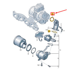 AUDI A3 Sportback 8Y Connecting Pipe Seal 05L131547M ORIGINAL