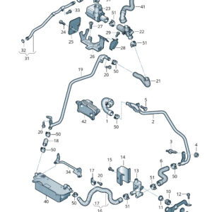AUDI A6 Allroad 4G Engine Coolant Hose 4G0819342C ORIGINAL