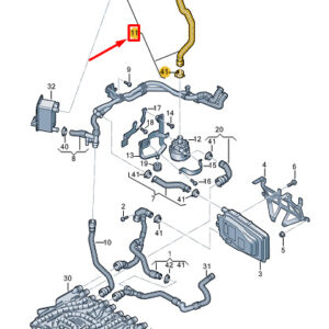 AUDI E-TRON GT Engine Heating Hose 9J1815551B ORIGINAL