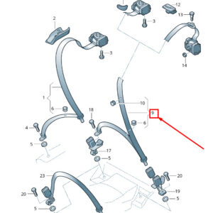 AUDI A8 4H Rear Center Seatbelt 4H0857807L DBH 4H0857807LDBH ORIGINAL