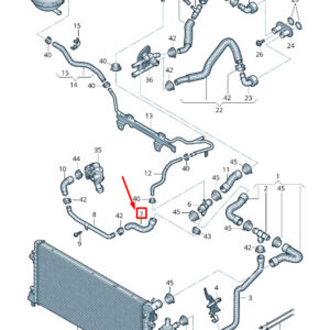 AUDI A1 MK1 Engine Coolant Hose 8X0122063 ORIGINAL