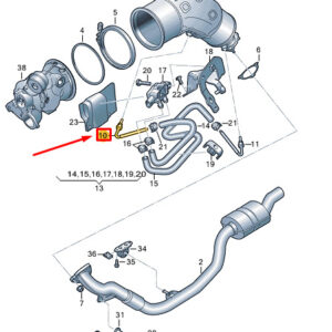 AUDI A8 D5 Exhaust Pressure Line 4N0131205F ORIGINAL