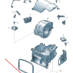 AUDI A6 Avant C6 Center HVAC Case Seal 4F0819229 ORIGINAL