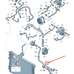 AUDI Q7 4L Engine Coolant Hose 7L8121051B ORIGINAL