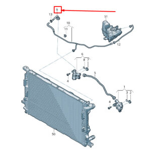AUDI A8 4N Engine Breather Line 057121439N ORIGINAL