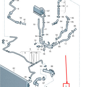 AUDI A1 MK1 Coolant Hose With Quick Release Coupling 6R0122157N ORIGINAL
