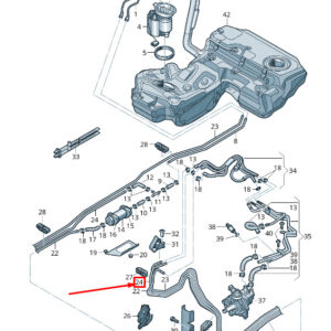 AUDI A4 Allroad B8 Fuel Return Line 8K0201533E ORIGINAL