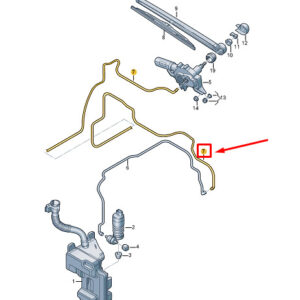 AUDI A3 Sportback 8Y Rear Washer System Hose 8Y2955961 ORIGINAL