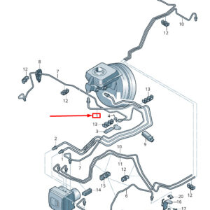 AUDI RS7 Sportback 4G Front Brake Pipe LHD 4G1614705AF ORIGINAL