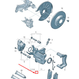 AUDI TT FV Rear Right Brake Caliper 3Q0615424A ORIGINAL