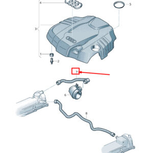 AUDI A6 Avant C7 Engine Vent Hose 059103221AR ORIGINAL