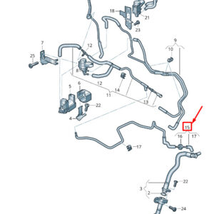 AUDI Q7 4M Engine Vacuum Hose 057131375G ORIGINAL