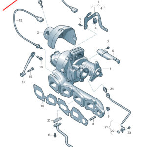 AUDI A4 Avant B9 Exhaust Gas Temperature Sensor 05L906088T ORIGINAL