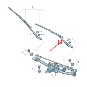 AUDI A3 Sportback 8V Front Left Wiper Arm RHD 8V2955407E1P9 ORIGINAL