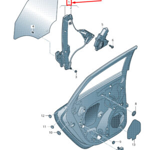 AUDI A1 MK1 Rear Right Door Window Regulator 8X4839462A ORIGINAL