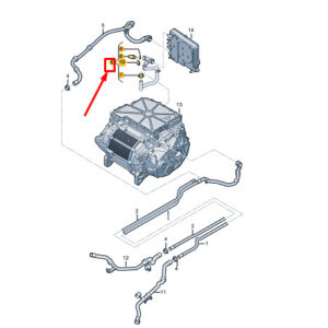 AUDI Q4 E-Tron Coolant Hose With Quick Release Coupling 1EA121053E ORIGINAL