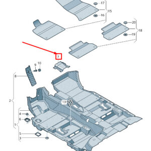 AUDI Q5 FY Floor Tunnel Cover 80A863022 ORIGINAL