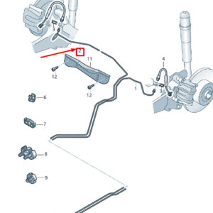 AUDI TT FV Brake Line From Connecting Piece To Brake Hose 8S0614742F ORIGINAL