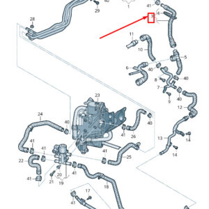 AUDI A6 C8 Coolant Hose With Quick Release Coupling 4K1265347C ORIGINAL