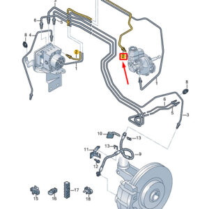 AUDI Q4 E-Tron Front Brake Pipe LHD 1EB614740A ORIGINAL
