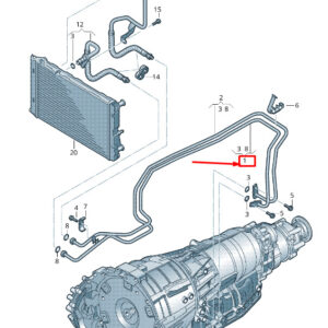 AUDI Q5 8R Automatic Transmission Oil Pressure Line 8R0317818BE ORIGINAL