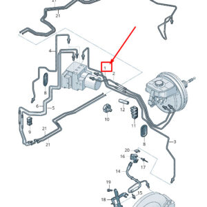 AUDI A8 4N Front Brake Pipe LHD 4N1614705K ORIGINAL