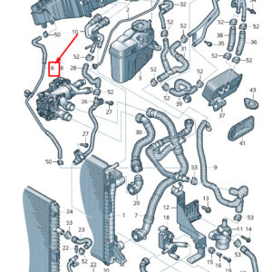 AUDI A6 C8 Engine Coolant Pipe With Coolant Hose 4K0121081CT ORIGINAL
