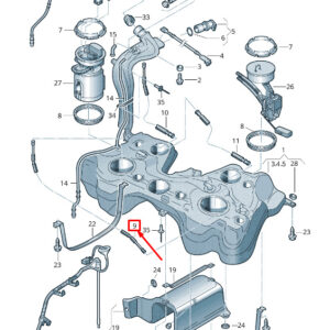AUDI TT 8J Front Fuel Tank Breather Line 8J0201183F ORIGINAL