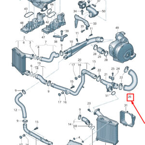 AUDI Q7 4L Intercooler Pressure Hose 4L0145972B ORIGINAL