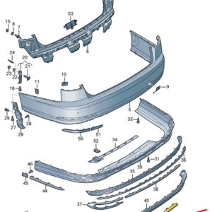 AUDI A8 D5 Rear Center Bumper Trim 4N0853551DT94 ORIGINAL