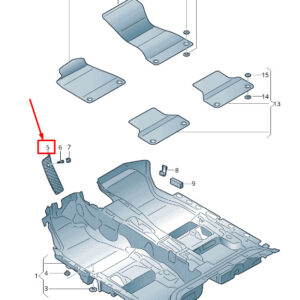 AUDI A4 Avant B9 Footrest Cover RHD 8W2864777 4PK 8W28647774PK ORIGINAL