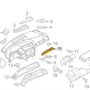 Audi A4 B8 Dashboard Trim LHD 8K1853190AEAR8 ORIGINAL