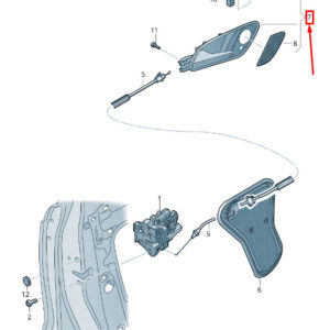 AUDI Q3 8U Rear Right Inner Opening Handle 8U0839020CSK4 ORIGINAL