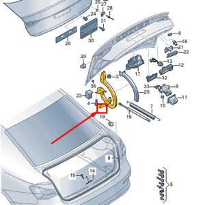 AUDI A3 Sportback 8Y Rear Right Side Bootlid Hinge 8Y5827302A ORIGINAL