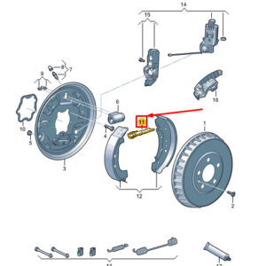 AUDI Q4 Rear Right Drum Brake Push Rod 1EA609820 ORIGINAL