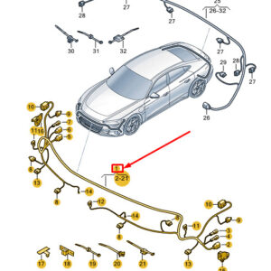 AUDI E-TRON GT Front Parking Aid Wiring Set 4J3971095M ORIGINAL