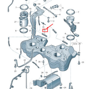 AUDI TT 8J Fuel Tank Breather Line 8J0201183G ORIGINAL