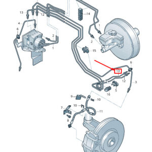AUDI Q2 GA Right Brake Pipe LHD 5Q1614726AG ORIGINAL