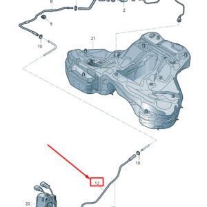 AUDI A6 C8 Fuel Line 4K0261191F ORIGINAL