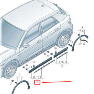 AUDI Q3 F3 Front Right Door Cover 83A853960AGRU ORIGINAL